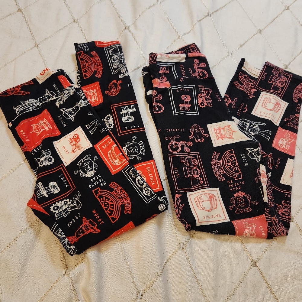 LuLaRoe Disney Toy Story Leggings OS – Character Print –‎ 2 pair GUC
